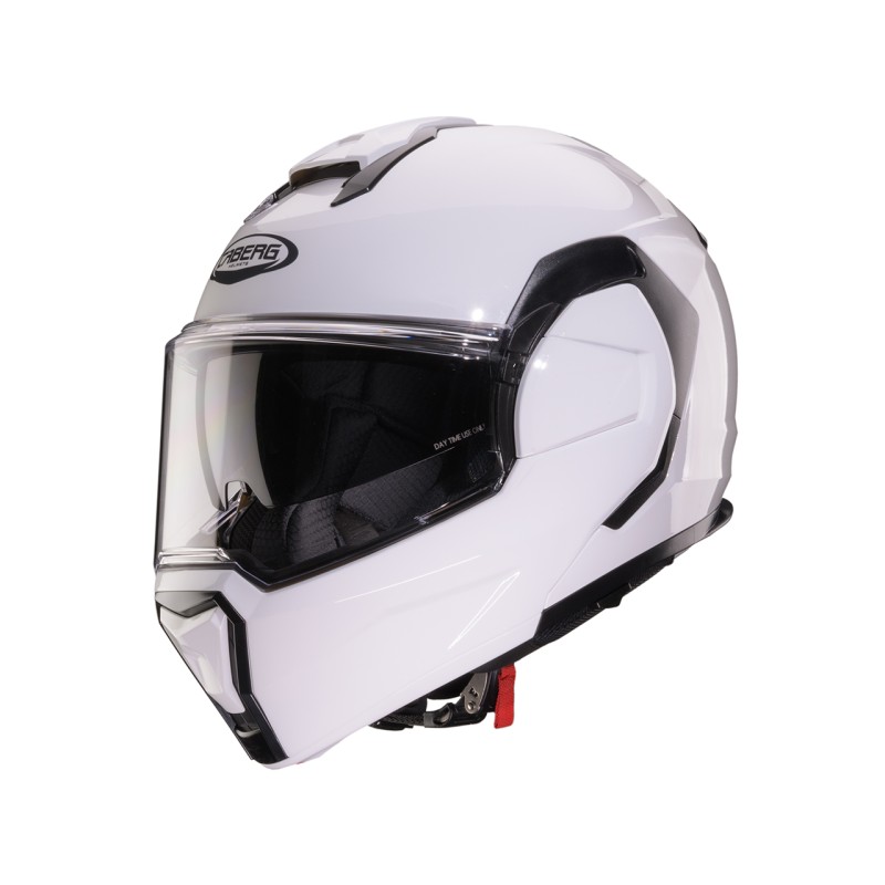 CABERG KASK SZCZĘKOWY FLIP-BACK (SZCZĘKA DO TYŁU) MODEL TRIP SOLID KOLOR BIAŁY POŁYSK ROZMIAR XXL (PINLOCK W ZESTAWIE)