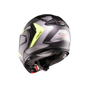 CABERG KASK SZCZĘKOWY FLIP-BACK (SZCZĘKA DO TYŁU) MODEL TRIP LUNAR SOLID KOLOR CZARNY MAT/SZARY/ŻÓŁTY FLUO ROZMIAR XL (PINLOCK W