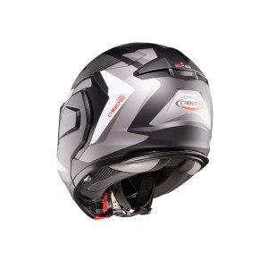 CABERG KASK SZCZĘKOWY FLIP-BACK (SZCZĘKA DO TYŁU) MODEL TRIP LUNAR SOLID KOLOR CZARNY MAT/BIAŁY/SZARY ROZMIAR XXL (PINLOCK W ZES