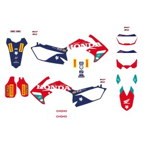 BLACKBIRD KOMPLET NAKLEJEK (OKLEIN) HONDA CRF 250R \'10-\'13; CRF 450R \'09-\'12 REPLICA TEAM HRC 25 HONDA