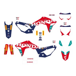 BLACKBIRD KOMPLET NAKLEJEK (OKLEIN) HONDA CRF 250R \'18-\'21, CRF 450R \'17-\'21, CRF 450X \'17-\'24 REPLICA TEAM HRC 25 HONDA