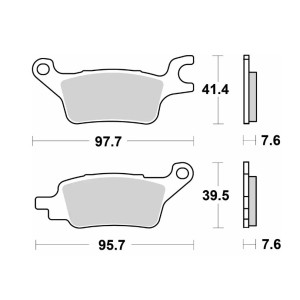 SBS KLOCKI HAMULCOWE KH... STREET STANDART CERAMIC PASUJE DO: YAMAHA CYGNUS RAY-ZR 125 \'23-\'25 , PRZÓD