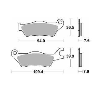 SBS KLOCKI HAMULCOWE KH715 STREET PERFORMANCE (EXCEL) SINTER KOLOR ZŁOTY PASUJE DO: SUZUKI GSX-S 125 18-25, GSXR 125 R 18-24, GS
