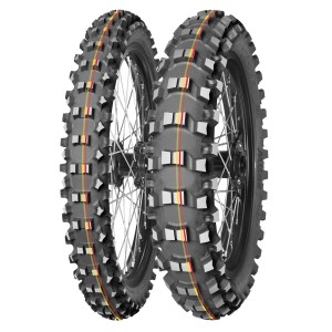 MITAS OPONA 90/100-14 TERRA FORCE-MX SM 49M (CZERWONO-ŻÓŁTY PASEK) TT TYŁ DOT 2026 (DOT:XJDS) (460050) (ZAMIENNIK:70000173)