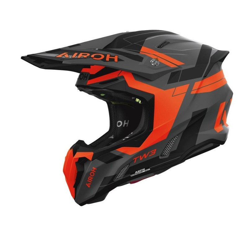 AIROH KASK CROSS / ENDURO / ATV / QUAD TWIST 3 DYNASTY ORANGE MATT KOLOR CZARNY MAT/POMARAŃCZOWY ROZMIAR M