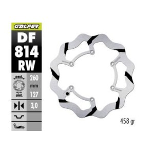 GALFER TARCZA HAMULCOWA PRZÓD BETA RR 250/300/350 \'12-, RR 390/400/430/450/450/498 \'14-, XTRAINER 250/300 \'15- WAVE FIXED (26