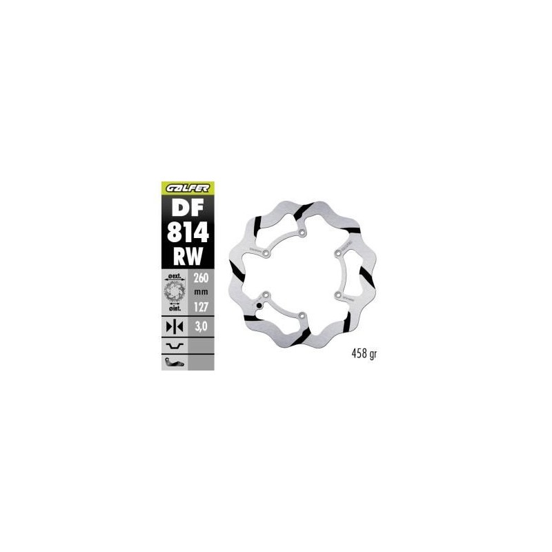 GALFER TARCZA HAMULCOWA PRZÓD BETA RR 250/300/350 \'12-, RR 390/400/430/450/450/498 \'14-, XTRAINER 250/300 \'15- WAVE FIXED (26