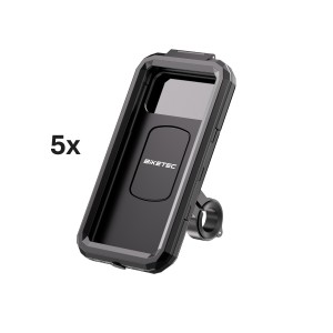 BIKETEC PRO PAKIET 5 SZTUK ETUI WODOODPORNE Z UCHWYTEM NA TELEFON MONTOWANE NA KIEROWNICĘ LUB LUSTERKO
