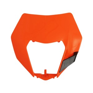 POLISPORT OSŁONA LAMPY PRZÓD KTM EXC / EXC-F / XC-W / XCF-W 125/150/200/250/300/350/450/500 \'14-\'16 KOLOR POMARAŃCZOWY (WZÓR O