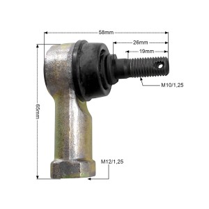 PROMX KOŃCÓWKA (GAŁKA) DRĄŻKA KIEROWNICZEGO LEWA HONDA TRX 450R \'04-\'09, 400ER \'06-\'14, kawasaki KVF750 Brute Force 05-21, K