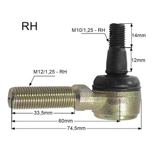 PROMX KOŃCÓWKA DRĄŻKA KIEROWNICZEGO PRAWA SUZUKI LTR 450 \'06-\'11, LTZ 400 \'09-\'13, YAMAHA YFM 700R RAPTOR \'06-\'24, YFZ450R