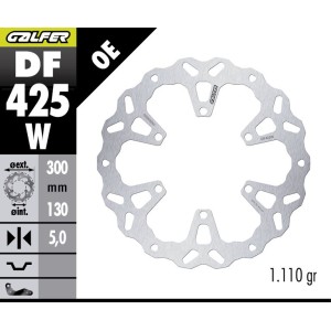 GALFER TARCZA HAMULCOWA PRZÓD KAWASAKI KLE 500 \'26- (WAVE FIXED) (300X130X5MM)