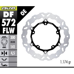 GALFER TARCZA HAMULCOWA PRZÓD APRILIA TUAREG 660 \'22- (300X141X4,5) (WAVE FLOATING)