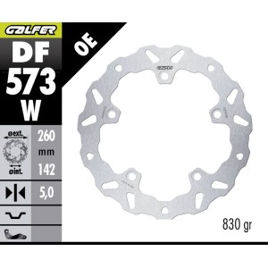 GALFER TARCZA HAMULCOWA TYŁ APRILIA TUAREG 660 \'22- (260X142X5) (WAVE FIXED)