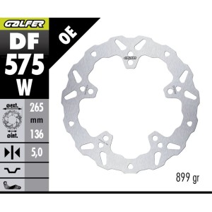 GALFER TARCZA HAMULCOWA TYŁ VOGE 900DSX \'24- (265X136X5) (WAVE FIXED)