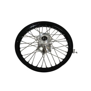 REX WHEELS KOMPLETNE KOŁO TYLNE REX 18 CALI 18 X 2,15 - Czarna Felga / Srebrna Piasta / Srebrne Szprychy
