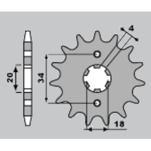 PBR ZĘBATKA PRZEDNIA 273 13 18NC HONDA XL 200R 81-83, XR 200R (ŁAŃC. 520) (MADE IN ITALY)