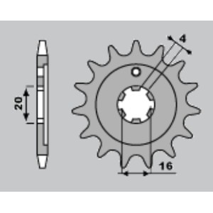 JR WYPRZEDAŻ ZĘBATKA PRZEDNIA 555 14 YAMAHA DT 80 LC1/LC2 '83-'95