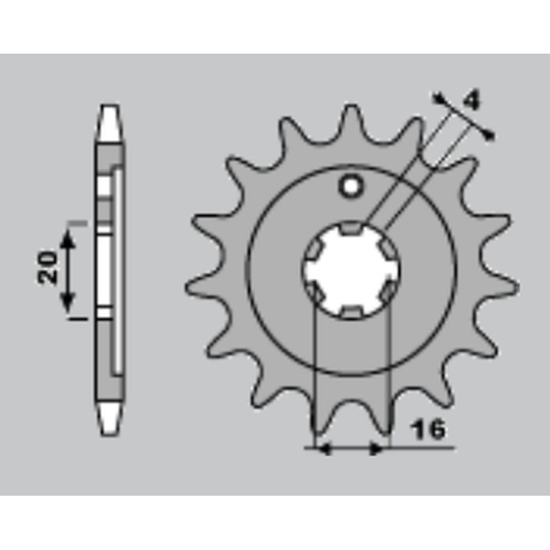 JR WYPRZEDAŻ ZĘBATKA PRZEDNIA 555 14 YAMAHA DT 80 LC1/LC2 '83-'95