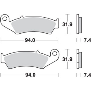 SBS KLOCKI HAMULCOWE KH125 OFF-ROAD SINTER KOLOR ZŁOTY