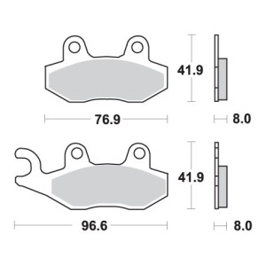 SBS PROMOCJA KLOCKI HAMULCOWE KH135 / KH214 OFF-ROAD RACING SINTER ZŁOTY