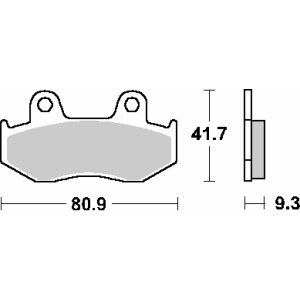 SBS PROMOCJA KLOCKI HAMULCOWE KH323 OFF-ROAD SINTER YAMAHA YFM 700 RAPTOR '13-'14, YFZ 450S '06-'09 KOLOR ZŁOTY