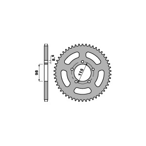PBR ZĘBATKA TYLNA 893 46 F KTM SX 60/65 98-03 (ŁAŃC. 420) (JTR894.46)