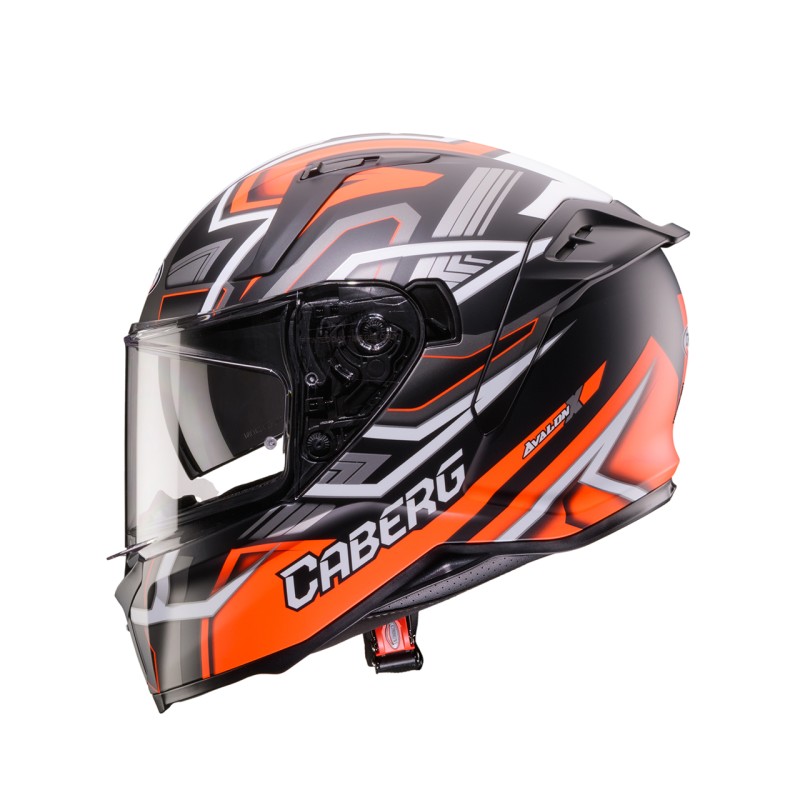 Caberg 2026 Kask Integralny z Blendą Model Avalon X Brama Kolor Czarny Mat/Czerwony Fluo/Szary Rozmiar XL