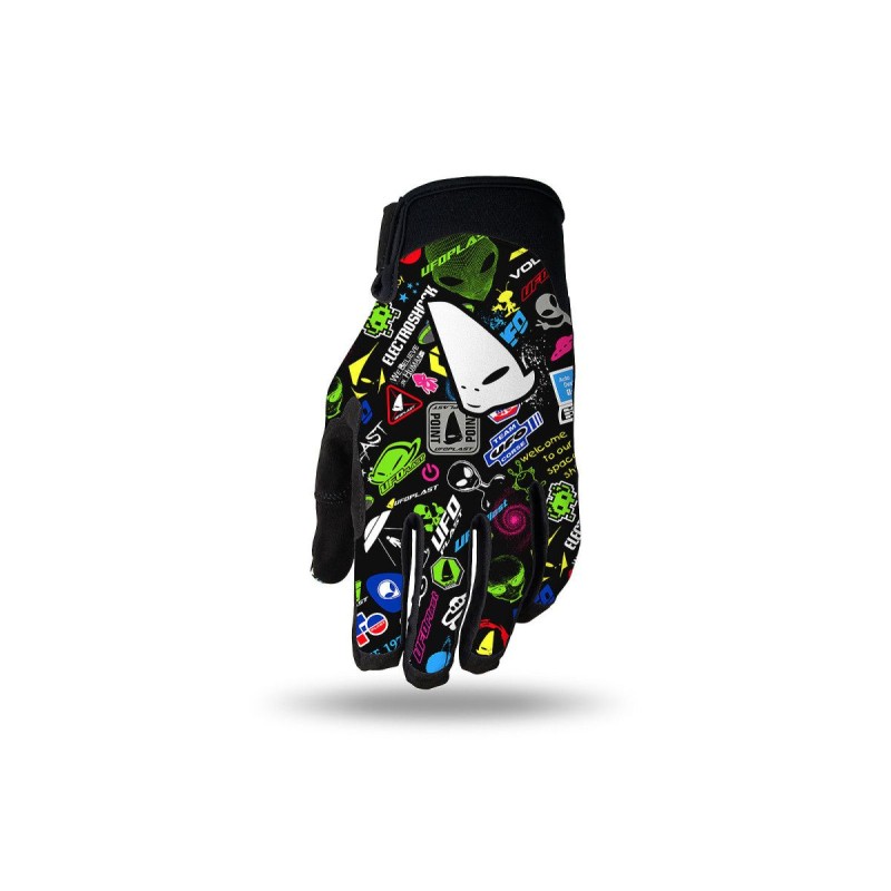 Rękawice motocrossowe UFO 2025/09 Skyline Kids czarne - rozmiar S - kolekcja 2025
