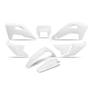 UFO 2025/11 KOMPLET PLASTIKÓW HUSQVARNA FE 250 / 350 / 450 / 501 '25-'26, TE 250 / 300 HERITAGE '25-'26 KOLOR BIAŁY