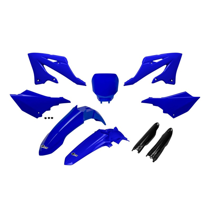 UFO 2025/11 KOMPLET PLASTIKÓW (FULL KIT) Z OSŁONAMI TELESKOPÓW (AMORTYZATORÓW) YAMAHA YZ 125 / 250 '21-'26, YZF 250 / 450 '10