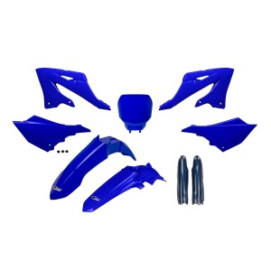 Komplet plastików UFO 2025/11 z osłonami teleskopów Yamaha YZ 125/250 '21-'26, YZF 250/450 '10