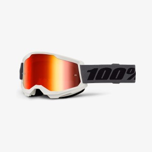 100 PROCENT GOGLE STRATA 2 GREY - RED MIRROR | ppsmoto
