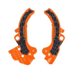 ACERBIS OSŁONY RAMY X-GRIP KTM SX 65 \'24-\'26, GAS GAS MC 65 \'24-\'26, HUSQVARNA TC 65 \'24\'-26 KOLOR POMARAŃCZOWY / CZARNY