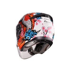 CABERG KASK OTWARTY JET OTWARTY FLYON II KOI BIAŁY/CZERWONY/POMARAŃCZOWY/NIEBIESKI ROZMIAR L