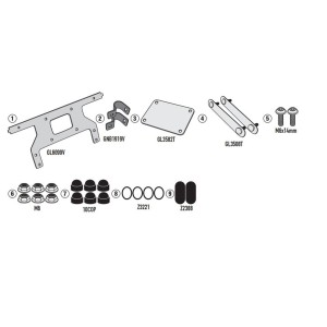 KAPPA 2026/06 MOCOWANIE SKRZYNKI NARZĘDZIOWEJ KS250 DO STELAZY KLOS2145CAM YAMAHA TENERE 700 \'19-\'24,