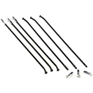 HAAN WHEELS SZPRYCHY WZMOCNIONE Z NYPLAMI (KOMPLET) TYŁ 19 CALI KAWASAKI KX/KXF \'90-\'19, SUZUKI RMZ 250 \'04-\'06 KOLOR CZARNY