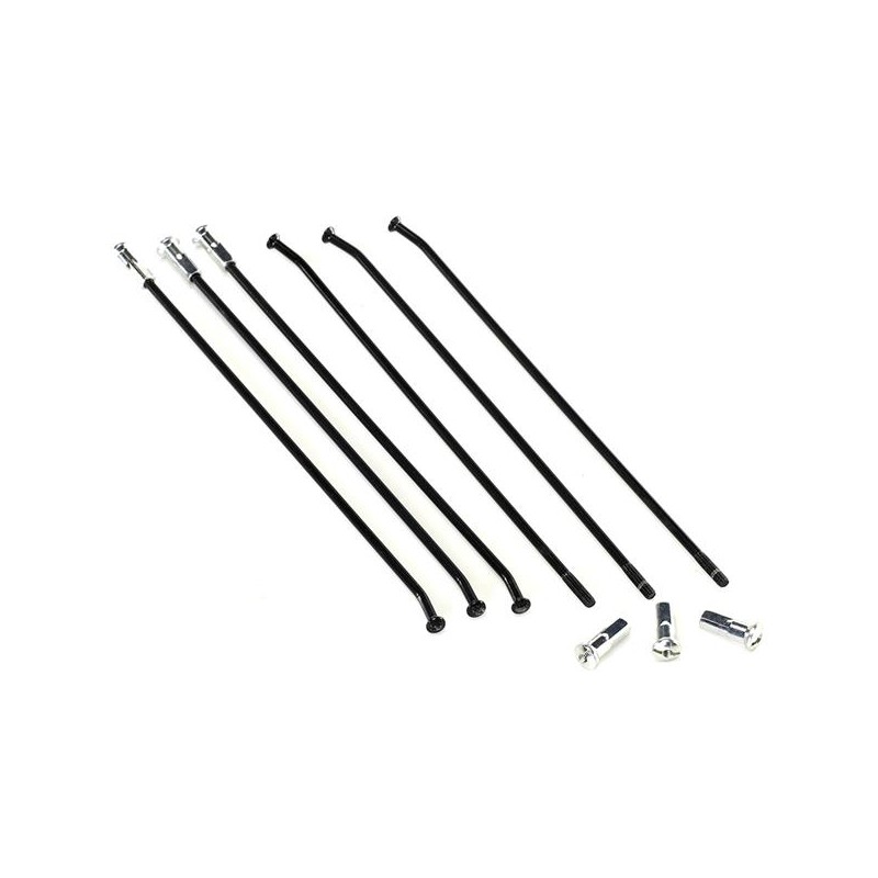 HAAN WHEELS SZPRYCHY WZMOCNIONE Z NYPLAMI (KOMPLET) TYŁ 19 CALI KAWASAKI KX/KXF \'90-\'19, SUZUKI RMZ 250 \'04-\'06 KOLOR CZARNY