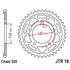 JT ZĘBATKA TYLNA 4671 46 BMW M 1000 RR \'21-\'26, S 1000 RR \'24-\'26 (467146JT) (ŁAŃC. 525) - ZAMÓWIĆ