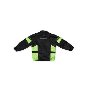 MODEKA KURTKA TEKSTYLNA DŁUGA TAREX II KIDS (DZIĘCIĘCA/JUNIOR) KOLOR CZARNY/NEONOWY (ZIELONY FLUO) ROZMIAR 164