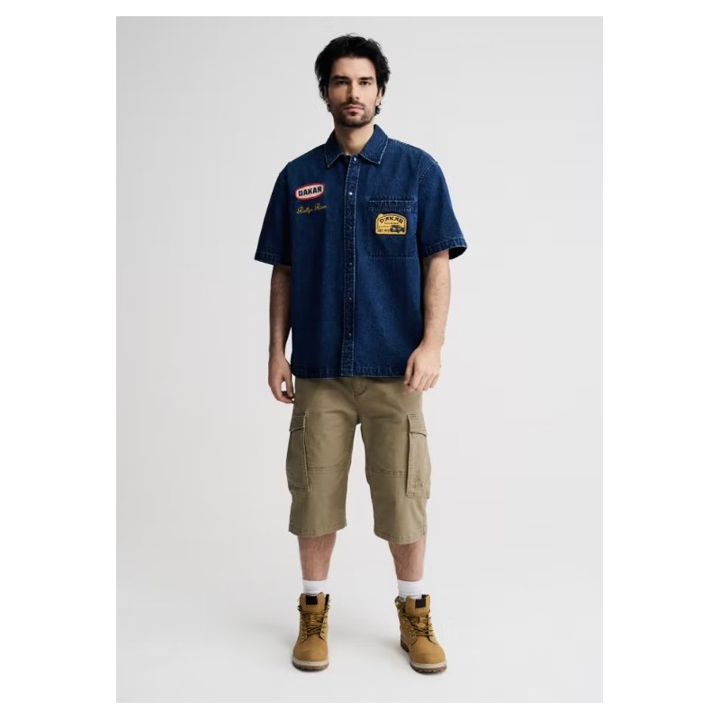 DIVERSE EXTREME TEAM - DAKAR RALLY - KOSZULA JEANSOWA DKR DENIM SHIRT NIEBIESKI L