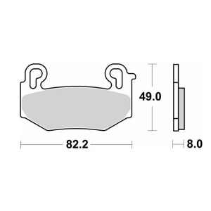SBS KLOCKI HAMULCOWE KH779 TRACK AND SPORT SINTER KOLOR ZŁOTY PASUJE DO: BMW R 1300GS \'24-, R 1300GS TRIPLE BLACK \'24- , R 130