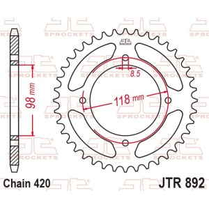 JT 2026/01 ZEBATKA TYLNA 48 KTM SX 65 | ppsmoto