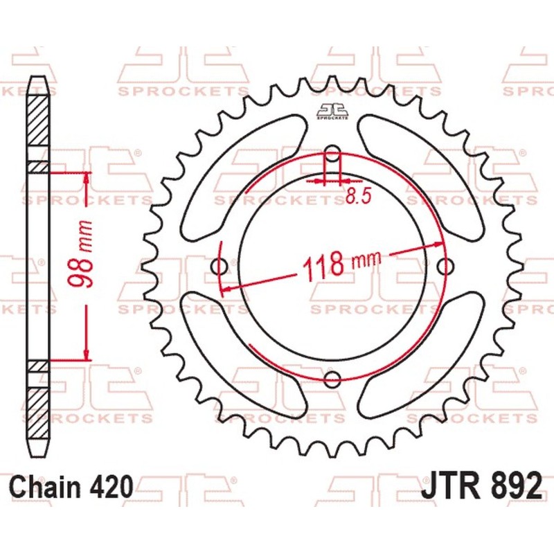 JT 2026/01 ZEBATKA TYLNA 48 KTM SX 65 | ppsmoto
