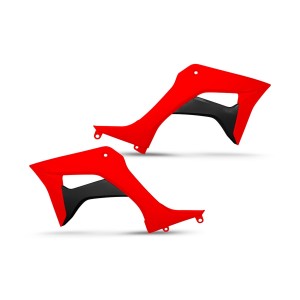 UFO 2026/05 OSŁONY CHŁODNICY HONDA CRF 110F \'19-26, CRF 125 \'25-\'27 KOLOR CZERWONY / CZARNY
