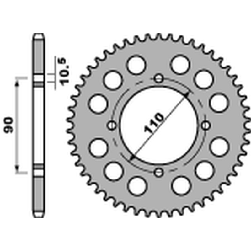 PBR WYPRZEDAZ ZĘBATKA TYLNA 901 35 F YAMAHA XS 400 \'82-\'88 (JTR840,35) (ŁAŃC. 530) (STD.-3) (MADE IN ITALY)