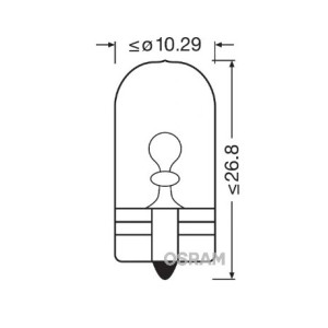OSRAM ŻARÓWKA 12V 5W WY5W W2,1x9,5d (POMARAŃCZOWA - KIERUNKOWSKAZ) 1 SZTUKA