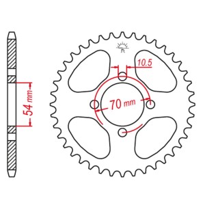 JT ZĘBATKA TYLNA 4304 42 HONDA CBR 125 \'04-\'10 (430442JTZBK) (ŁAŃC. 428) (JC34/39) KOLOR CZARNY - WYCOFANA Z OFERTY