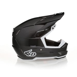 6D HELMETS KASK CROSS/ENDURO MODEL ATR-3 SOLID GLOSS BLACK WHITE FIM (FRHPhe-02) KOLOR CZARNY ROZMIAR XS