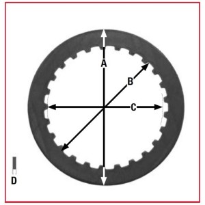 TRW ZF PRZEKŁADKI TARCZ SPRZĘGŁOWYCH HONDA TRX 400 99-09, CB 500 93-03, CBF 500 04-08, VT 600 SHADOW 91-01, XL 600 V TRANSALP 87